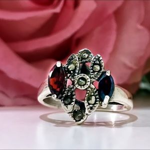 .925 Sterling silver with rhinestones